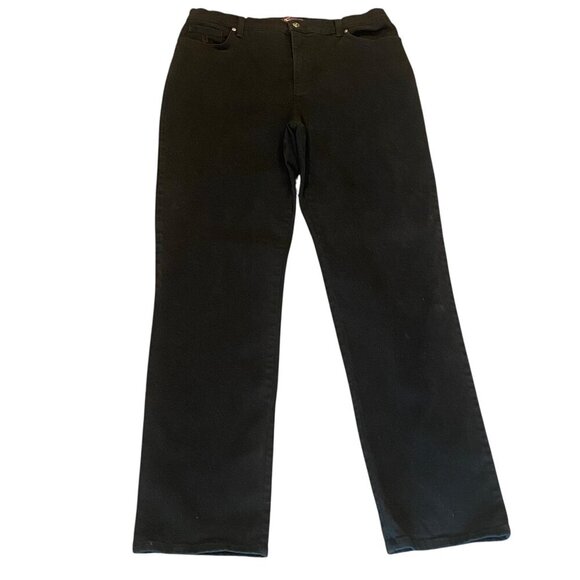 Gloria Vanderbilt Amanda Jeans Missy 14 Long Black #189L - Picture 1 of 8